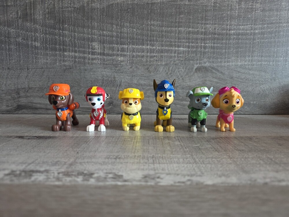 Paw Patrol Toy Lot of 6 Figures Skye Rubble Marshall Chase Zuma Rocky g41
